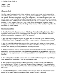 Amina's Voice reading group guide