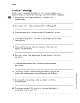 Probability: Critical Thinking (Gr. 6)