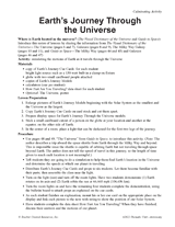 Earth's Journey Through the Universe