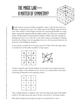 The Magic Line  A Matter of Symmetry?