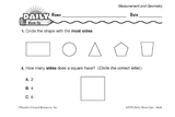 Math Warm-Up 128 for Gr. 1 & 2: Measurement & Geometry