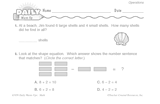 Math Warm-Up 62 for Gr. 1 & 2: Operations
