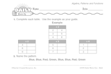 Math Warm-Up 220 for Gr. 1 & 2: Algebra, Patterns & Functions