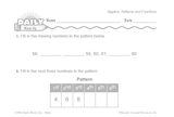 Math Warm-Up 235 for Gr. 1 & 2: Algebra, Patterns & Functions
