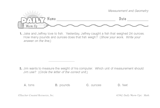 Math Warm-Up 149 for Gr. 3 & 4: Measurement & Geometry
