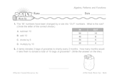 Math Warm-Up 253 for Gr. 3 & 4: Algebra, Patterns & Functions