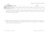 Math Warm-Up 259 for Gr. 5 & 6: Algebra, Patterns & Functions