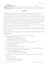 Science Reading Warm-Up: Oceans