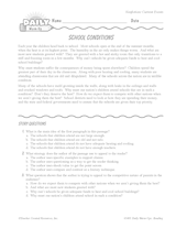 School Conditions Reading Warm-Up