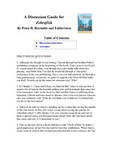 Zebrafish Discussion Guide